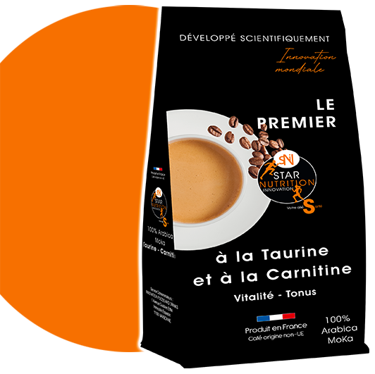 Packaging du café grain Arabica, taurine et carnitine de la marque Innovation Food&Drinks